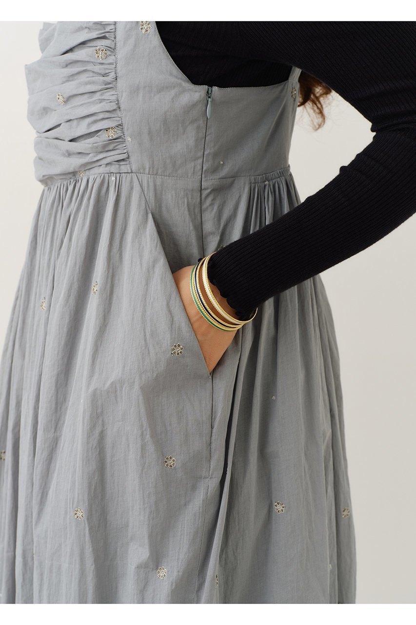 【ヌキテパ/NE QUITTEZ PAS】のCOTTON ORGANZA エンブロイダリー スリーブレス ドレス 人気、トレンドファッション・服の通販 founy(ファニー) 　ファッション　Fashion　レディースファッション　Fashion for Women　ワンピース　Dresses　フォーマル・パーティードレス・結婚式用ドレス　Elegant & Casual Dresses　チュニック　Tunic Tops & Dresses　エンブロイダリー　Embroidery Design　オーガンジー　Organza Fabric　スリーブ　Sleeve, Long Sleeve / Short Sleeve　チュニック　Tunic, Long Top　ドレス　Dress, One-Piece　ロング　Long, Long-Length　新作・新入荷　New Arrivals / New In　other-7|ID: prp329100004689281 ipo3291000000033866463