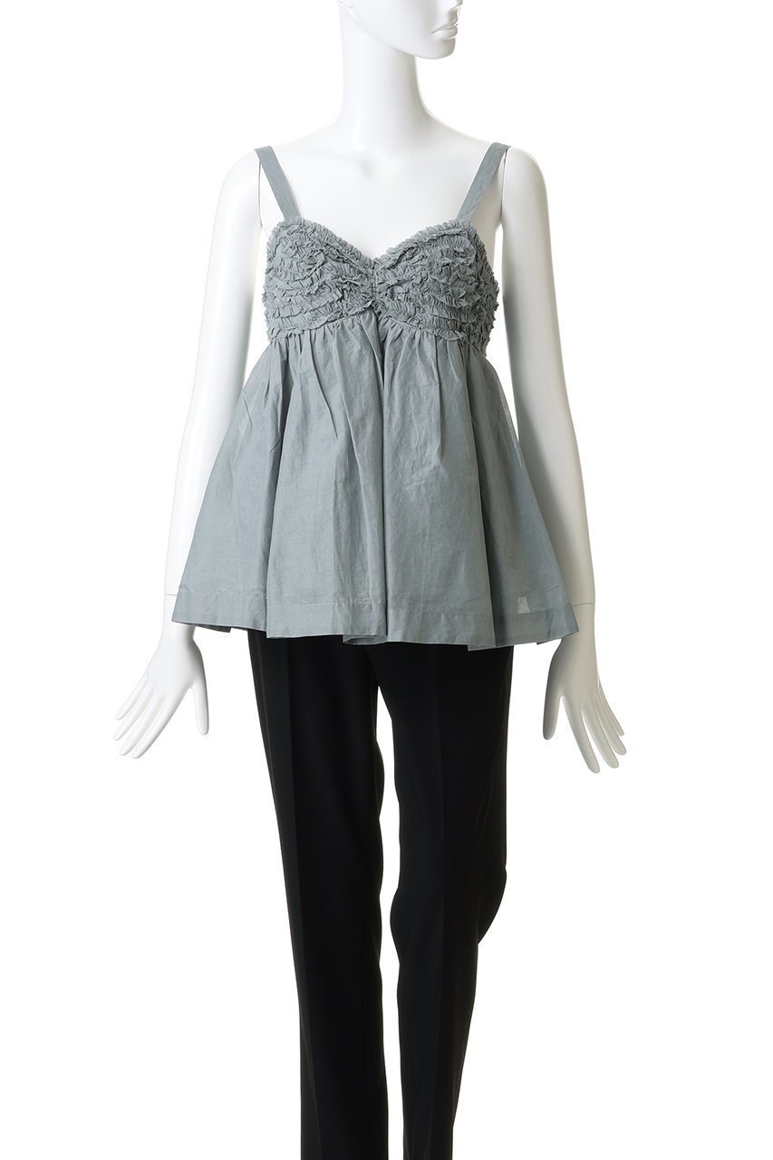 【ヌキテパ/NE QUITTEZ PAS】のCOTTON ORGANZA フリルド キャミ トップ 人気、トレンドファッション・服の通販 founy(ファニー) 　ファッション　Fashion　レディースファッション　Fashion for Women　トップス・カットソー　Cut & Sew Tops　キャミソール&ノースリーブ　Camisoles & Sleeveless Tops　シャツ・ブラウス・オフィスカジュアル　Elegant Blouses & Button-Ups　カットソー　Cut and Sewn Top　キャミ　Camisole, Cami Top　ノースリーブ　Sleeveless, No-Sleeve　フェミニン　Feminine, Girly　新作・新入荷　New Arrivals / New In　other-2|ID: prp329100004689285 ipo3291000000033866481
