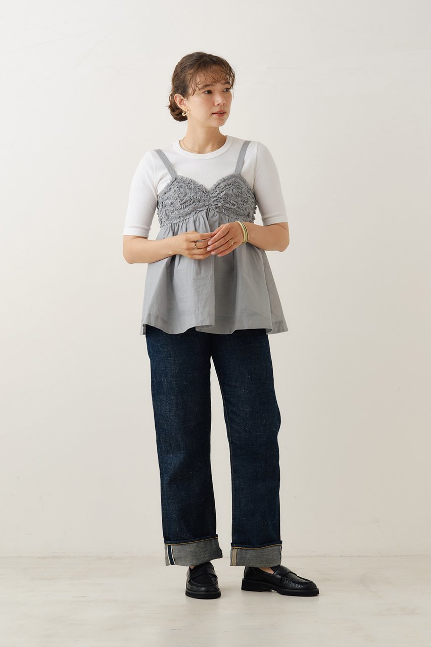 【ヌキテパ/NE QUITTEZ PAS】のCOTTON ORGANZA フリルド キャミ トップ 人気、トレンドファッション・服の通販 founy(ファニー) 　ファッション　Fashion　レディースファッション　Fashion for Women　トップス・カットソー　Cut & Sew Tops　キャミソール&ノースリーブ　Camisoles & Sleeveless Tops　シャツ・ブラウス・オフィスカジュアル　Elegant Blouses & Button-Ups　カットソー　Cut and Sewn Top　キャミ　Camisole, Cami Top　ノースリーブ　Sleeveless, No-Sleeve　フェミニン　Feminine, Girly　新作・新入荷　New Arrivals / New In　other-6|ID: prp329100004689285 ipo3291000000033866489