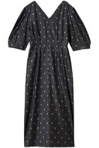 【ヌキテパ/NE QUITTEZ PAS】のDENIM FOIL PRINTハーフ スリーブ ドレス ブラック|ID: prp329100004689287 ipo3291000000036128604