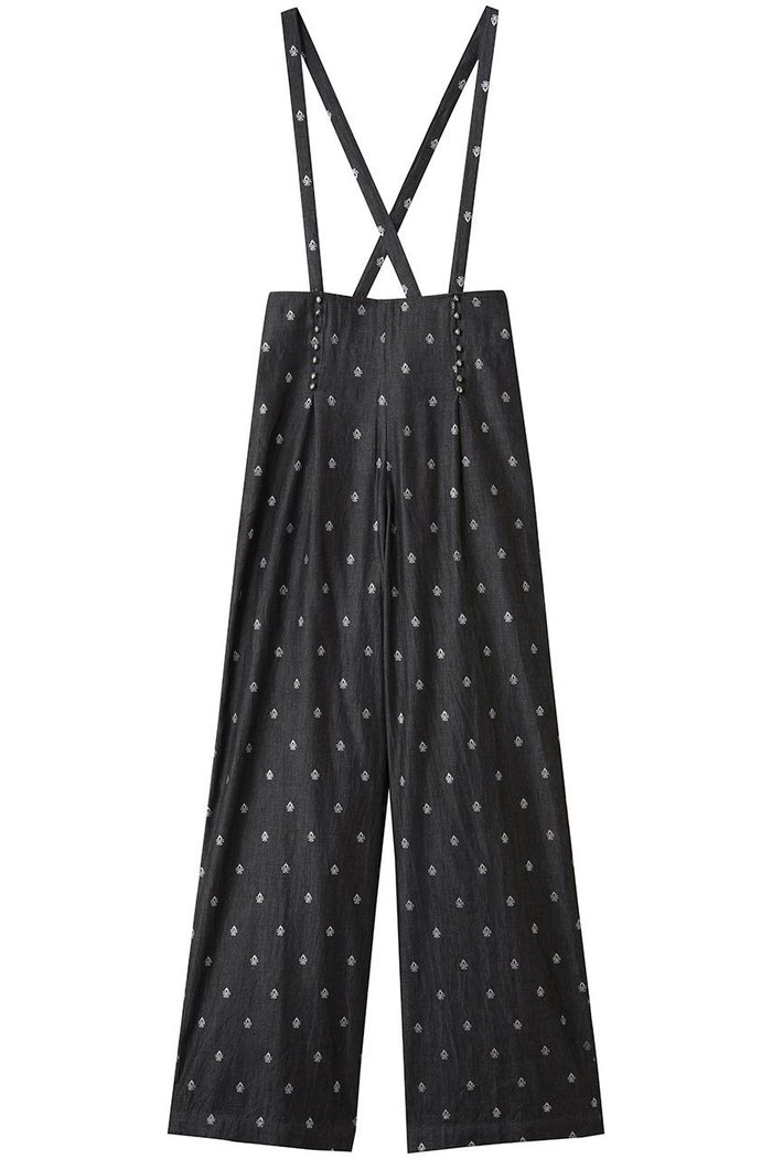 【ヌキテパ/NE QUITTEZ PAS】のDENIM FOIL PRINT ボタン パンツ インテリア・キッズ・メンズ・レディースファッション・服の通販 founy(ファニー) https://founy.com/ ファッション Fashion レディースファッション Fashion for Women パンツ Pants & Trousers おすすめ Recommended / Our Picks カットソー Cut and Sewn Top サスペンダー Suspenders, Braces シャンブレー Chambray, Denim-Like Fabric シルバー Silver, Metallic Silver シンプル Simple, Minimal デニム Denim, Jeans Material プリント Print, Printed Pattern メタル Metal, Metal Parts |ID: prp329100004689289 ipo3291000000033866505