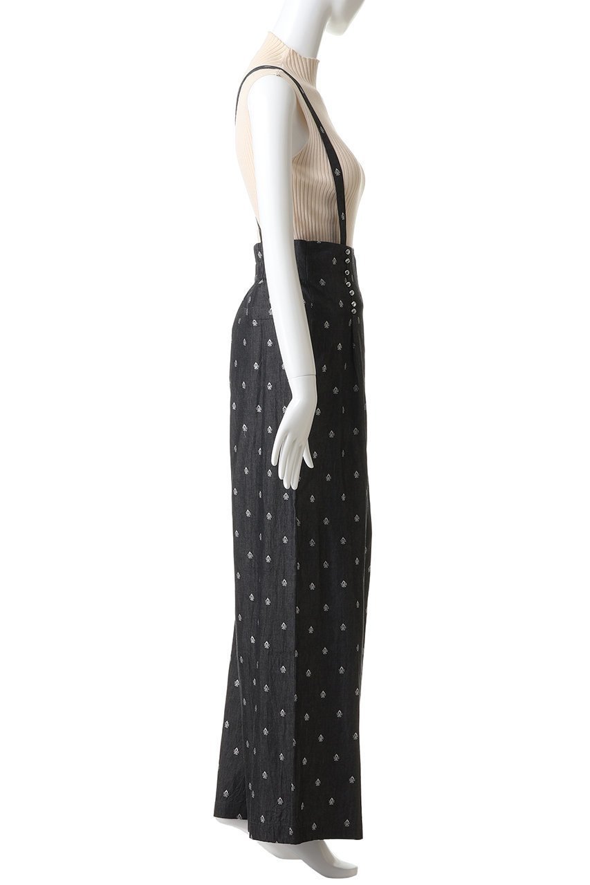 【ヌキテパ/NE QUITTEZ PAS】のDENIM FOIL PRINT ボタン パンツ 人気、トレンドファッション・服の通販 founy(ファニー) 　ファッション　Fashion　レディースファッション　Fashion for Women　パンツ　Pants & Trousers　おすすめ　Recommended / Our Picks　カットソー　Cut and Sewn Top　サスペンダー　Suspenders, Braces　シャンブレー　Chambray, Denim-Like Fabric　シルバー　Silver, Metallic Silver　シンプル　Simple, Minimal　デニム　Denim, Jeans Material　プリント　Print, Printed Pattern　メタル　Metal, Metal Parts　新作・新入荷　New Arrivals / New In　other-3|ID: prp329100004689289 ipo3291000000033866508