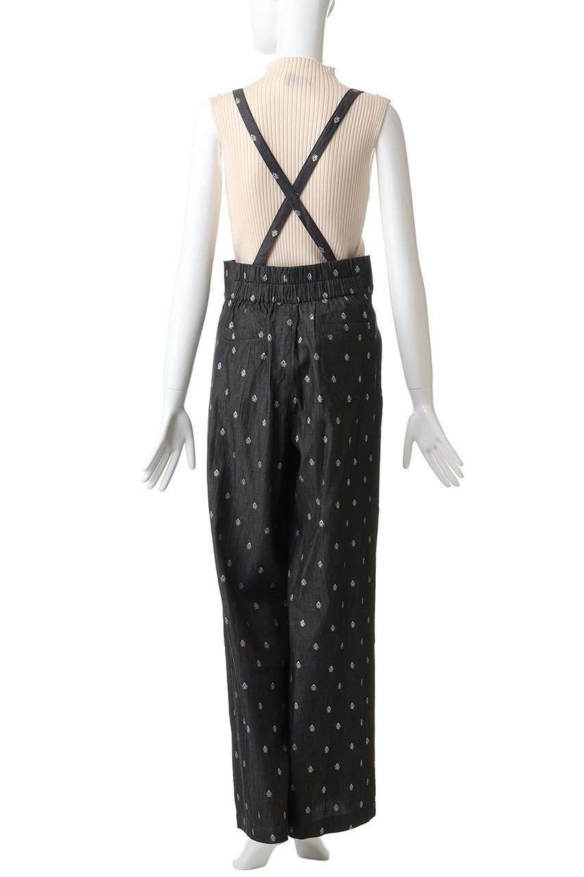 【ヌキテパ/NE QUITTEZ PAS】のDENIM FOIL PRINT ボタン パンツ 人気、トレンドファッション・服の通販 founy(ファニー) 　ファッション　Fashion　レディースファッション　Fashion for Women　パンツ　Pants & Trousers　おすすめ　Recommended / Our Picks　カットソー　Cut and Sewn Top　サスペンダー　Suspenders, Braces　シャンブレー　Chambray, Denim-Like Fabric　シルバー　Silver, Metallic Silver　シンプル　Simple, Minimal　デニム　Denim, Jeans Material　プリント　Print, Printed Pattern　メタル　Metal, Metal Parts　other-4|ID: prp329100004689289 ipo3291000000036203996