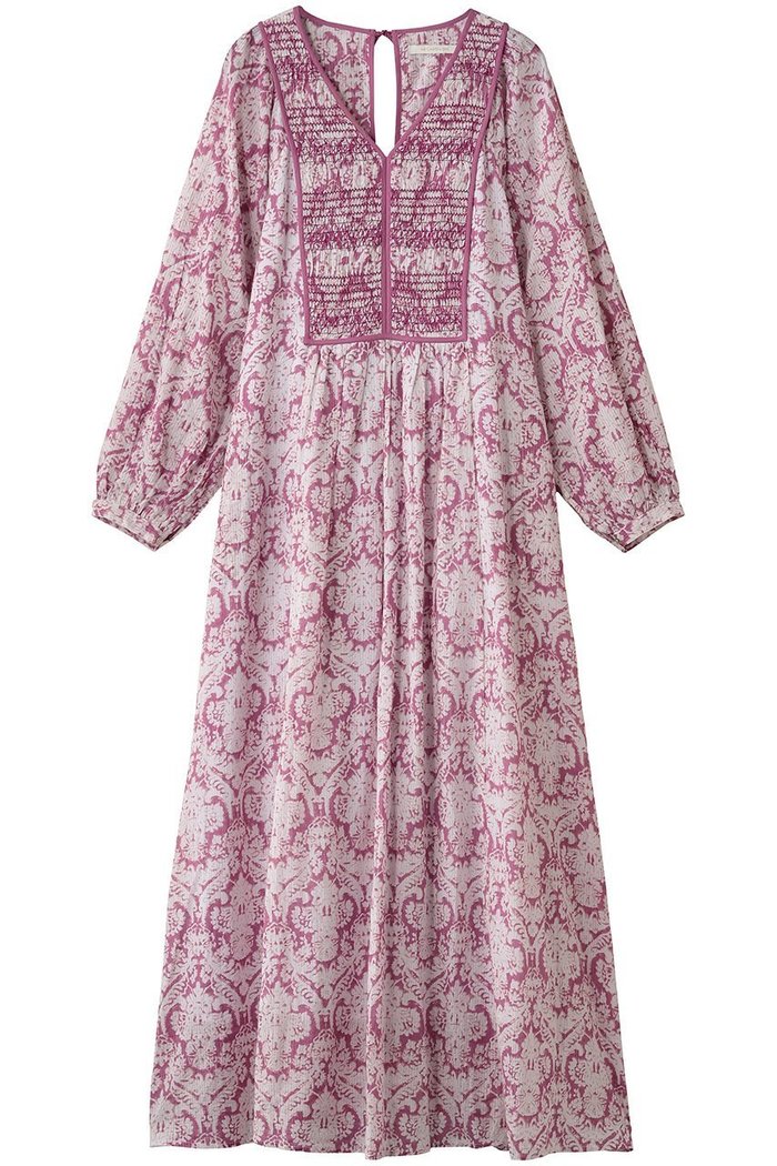 【ヌキテパ/NE QUITTEZ PAS】のDOBBY STRIPE ダマスク プリント ヨーク シャーリング ドレス インテリア・キッズ・メンズ・レディースファッション・服の通販 founy(ファニー) https://founy.com/ ファッション Fashion レディースファッション Fashion for Women ワンピース Dresses フォーマル・パーティードレス・結婚式用ドレス Elegant & Casual Dresses チュニック Tunic Tops & Dresses サンダル Sandals, Summer Shoes シャーリング Shirring, Ruched スリット Slit, Slit Detail チュニック Tunic, Long Top ドレス Dress, One-Piece パイピング Piping, Trim Design フェミニン Feminine, Girly プリント Print, Printed Pattern ヨーク Yoke, Yoke Design ロング Long, Long-Length 新作・新入荷 New Arrivals / New In |ID: prp329100004689293 ipo3291000000033866531