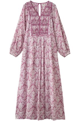 【ヌキテパ/NE QUITTEZ PAS】のDOBBY STRIPE ダマスク プリント ヨーク シャーリング ドレス 人気、トレンドファッション・服の通販 founy(ファニー) ファッション Fashion レディースファッション Fashion for Women ワンピース Dresses フォーマル・パーティードレス・結婚式用ドレス Elegant & Casual Dresses チュニック Tunic Tops & Dresses サンダル Sandals, Summer Shoes シャーリング Shirring, Ruched スリット Slit, Slit Detail チュニック Tunic, Long Top ドレス Dress, One-Piece パイピング Piping, Trim Design フェミニン Feminine, Girly プリント Print, Printed Pattern ヨーク Yoke, Yoke Design ロング Long, Long-Length 新作・新入荷 New Arrivals / New In |ID:prp329100004689293