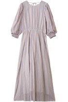 【ヌキテパ/NE QUITTEZ PAS】のCOTTON VOILE ストライプ ボリューム スリーブ ドレス ベージュ|ID:prp329100004689295