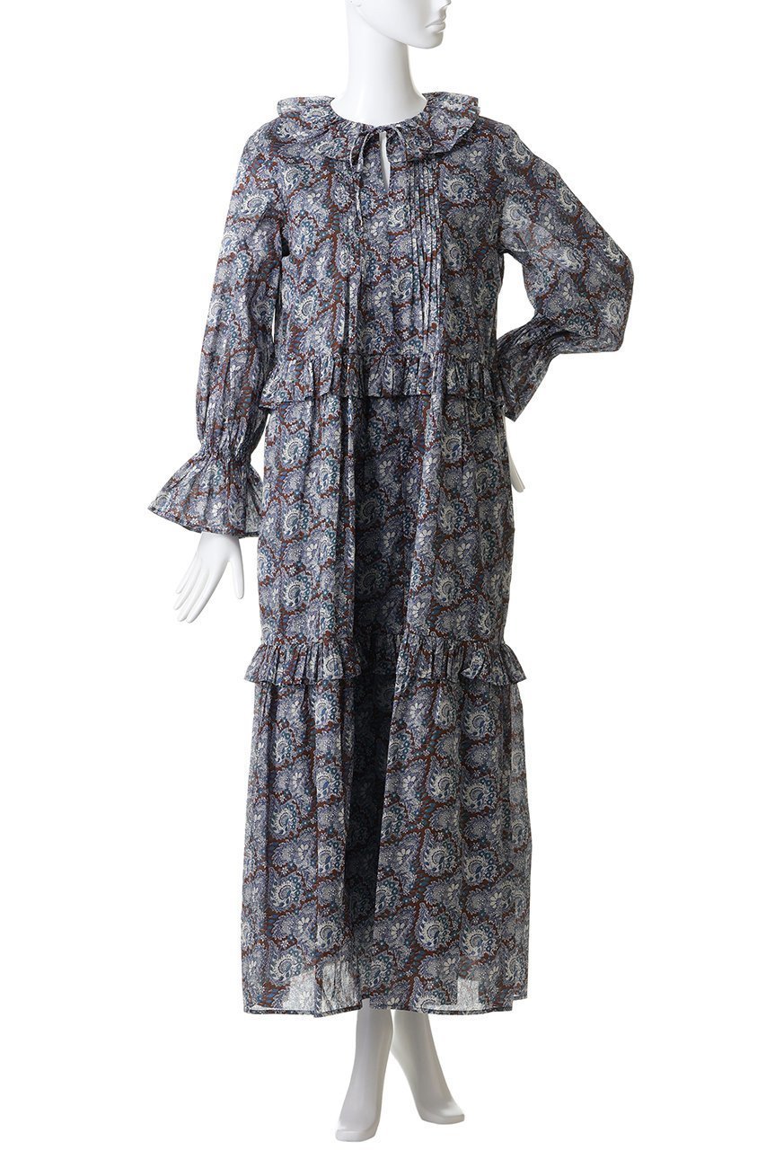 【ヌキテパ/NE QUITTEZ PAS】のCOTTON ORGANZA ペイズリー ダンス フリル ドレス 人気、トレンドファッション・服の通販 founy(ファニー) 　ファッション　Fashion　レディースファッション　Fashion for Women　ワンピース　Dresses　フォーマル・パーティードレス・結婚式用ドレス　Elegant & Casual Dresses　チュニック　Tunic Tops & Dresses　チュニック　Tunic, Long Top　ドレス　Dress, One-Piece　フリル　Frill, Ruffle　ペイズリー　Paisley, Ethnic Pattern　リゾート　Resort, Vacation Style　ロング　Long, Long-Length　新作・新入荷　New Arrivals / New In　other-2|ID: prp329100004689296 ipo3291000000033866564