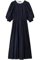 【ヌキテパ/NE QUITTEZ PAS】のCOTTON LUREX ストライプ ボリューム スリーブ ドレス 人気、トレンドファッション・服の通販 founy(ファニー) ファッション Fashion レディースファッション Fashion for Women ワンピース Dresses フォーマル・パーティードレス・結婚式用ドレス Elegant & Casual Dresses チュニック Tunic Tops & Dresses ストライプ Stripe, Striped Pattern スリーブ Sleeve, Long Sleeve / Short Sleeve チュニック Tunic, Long Top ドレス Dress, One-Piece フェミニン Feminine, Girly リボン Ribbon, Bow ロング Long, Long-Length エレガント 上品 Elegant thumbnail ネイビー|ID: prp329100004689297 ipo3291000000035695045