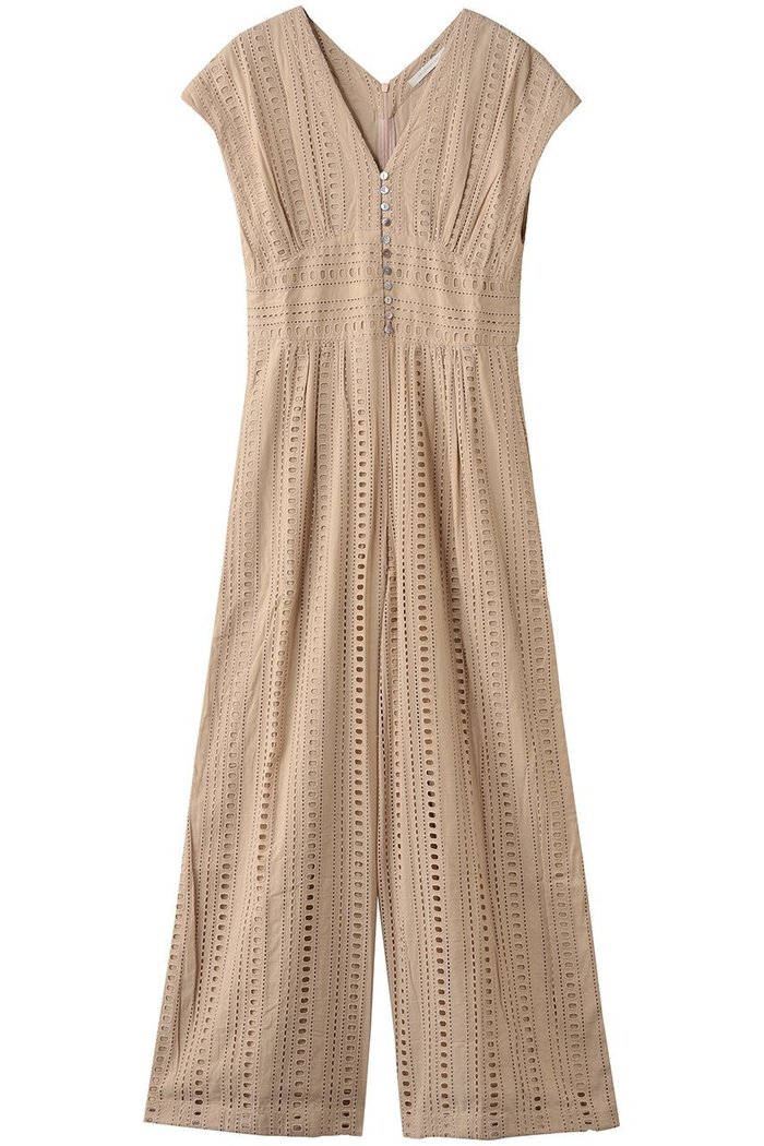 【ヌキテパ/NE QUITTEZ PAS】のSTRIPE CUTWORK オールインワン インテリア・キッズ・メンズ・レディースファッション・服の通販 founy(ファニー) https://founy.com/ ファッション Fashion レディースファッション Fashion for Women パンツ Pants & Trousers ギャザー Gathered, Ruffled ストライプ Stripe, Striped Pattern フロント Front, Front Design ワーク Workwear, Utility Style エレガント 上品 Elegant |ID: prp329100004689300 ipo3291000000033866603