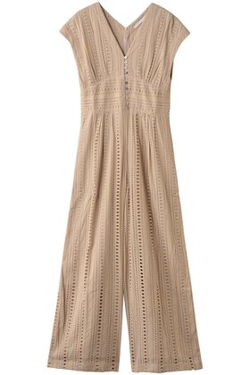 【ヌキテパ/NE QUITTEZ PAS】 STRIPE CUTWORK オールインワン人気、トレンドファッション・服の通販 founy(ファニー) ファッション Fashion レディースファッション Fashion for Women パンツ Pants & Trousers ギャザー Gathered, Ruffled ストライプ Stripe, Striped Pattern フロント Front, Front Design ワーク Workwear, Utility Style エレガント 上品 Elegant 新作・新入荷 New Arrivals / New In |ID:prp329100004689300