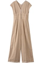 【ヌキテパ/NE QUITTEZ PAS】のSTRIPE CUTWORK オールインワン 人気、トレンドファッション・服の通販 founy(ファニー) ファッション Fashion レディースファッション Fashion for Women パンツ Pants & Trousers ギャザー Gathered, Ruffled ストライプ Stripe, Striped Pattern フロント Front, Front Design ワーク Workwear, Utility Style エレガント 上品 Elegant 新作・新入荷 New Arrivals / New In thumbnail ベージュ|ID: prp329100004689300 ipo3291000000033866604