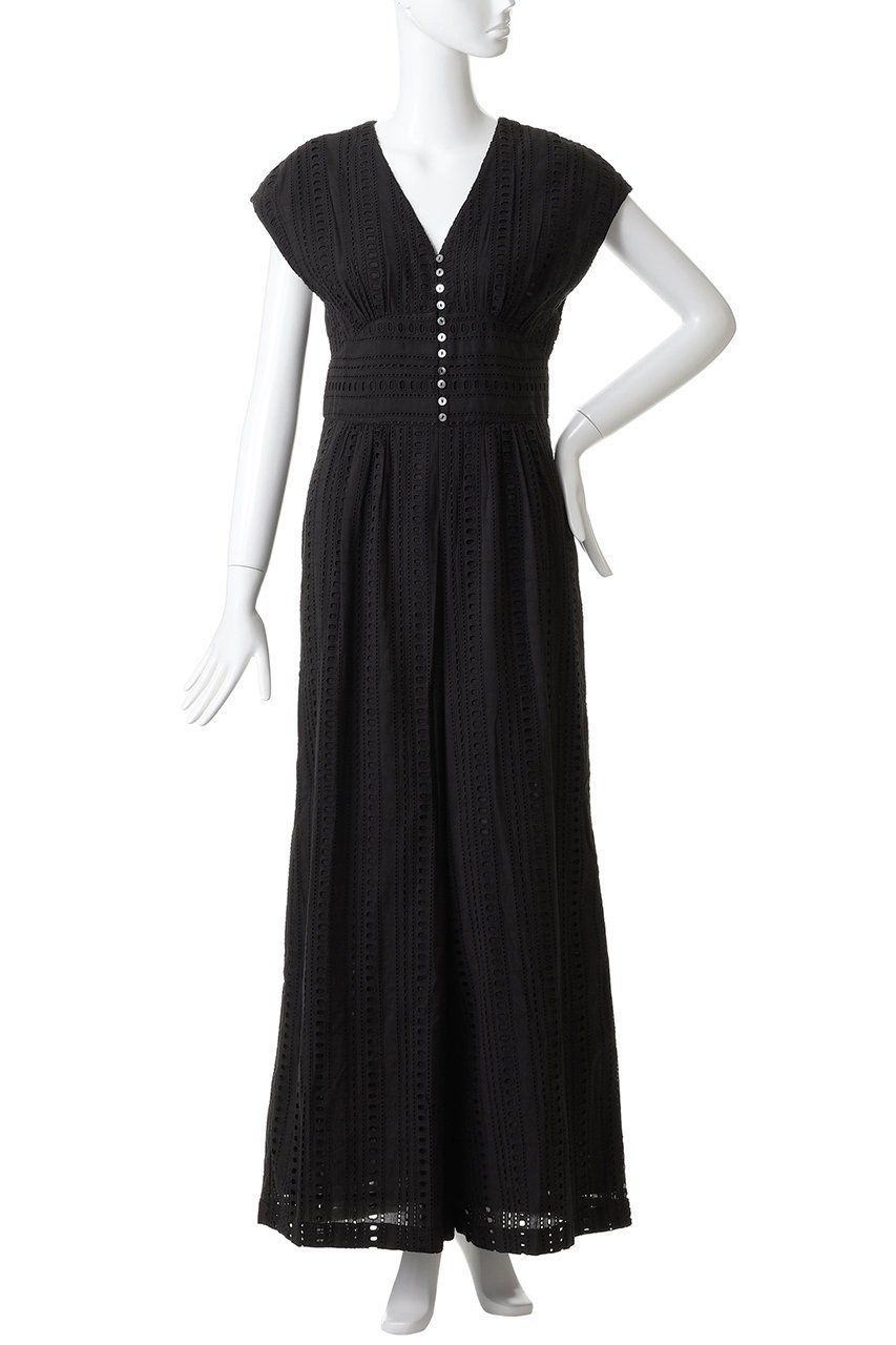 【ヌキテパ/NE QUITTEZ PAS】のSTRIPE CUTWORK オールインワン 人気、トレンドファッション・服の通販 founy(ファニー) 　ファッション　Fashion　レディースファッション　Fashion for Women　パンツ　Pants & Trousers　ギャザー　Gathered, Ruffled　ストライプ　Stripe, Striped Pattern　フロント　Front, Front Design　ワーク　Workwear, Utility Style　エレガント 上品　Elegant　新作・新入荷　New Arrivals / New In　other-2|ID: prp329100004689300 ipo3291000000033866606