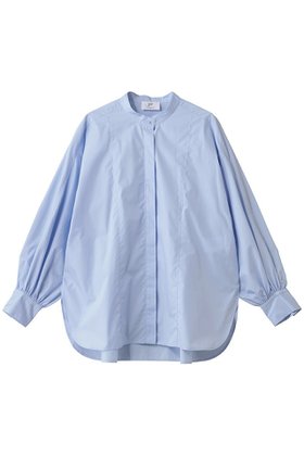 【プルミエ アロンディスモン/1er Arrondissement】 コットンポプリンバンドカラーシャツ人気、トレンドファッション・服の通販 founy(ファニー) ファッション Fashion レディースファッション Fashion for Women トップス・カットソー Cut & Sew Tops シャツ・ブラウス・オフィスカジュアル Elegant Blouses & Button-Ups ギャザー Gathered, Ruffled スラックス Slacks, Dress Pants スリット Slit, Slit Detail スリーブ Sleeve, Long Sleeve / Short Sleeve デニム Denim, Jeans Material ロング Long, Long-Length 新作・新入荷 New Arrivals / New In |ID:prp329100004689302