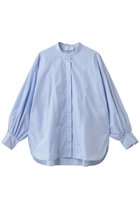 【プルミエ アロンディスモン/1er Arrondissement】のコットンポプリンバンドカラーシャツ 人気、トレンドファッション・服の通販 founy(ファニー) ファッション Fashion レディースファッション Fashion for Women トップス・カットソー Cut & Sew Tops シャツ・ブラウス・オフィスカジュアル Elegant Blouses & Button-Ups ギャザー Gathered, Ruffled スラックス Slacks, Dress Pants スリット Slit, Slit Detail スリーブ Sleeve, Long Sleeve / Short Sleeve デニム Denim, Jeans Material ロング Long, Long-Length 新作・新入荷 New Arrivals / New In thumbnail ブルー|ID: prp329100004689302 ipo3291000000033866618