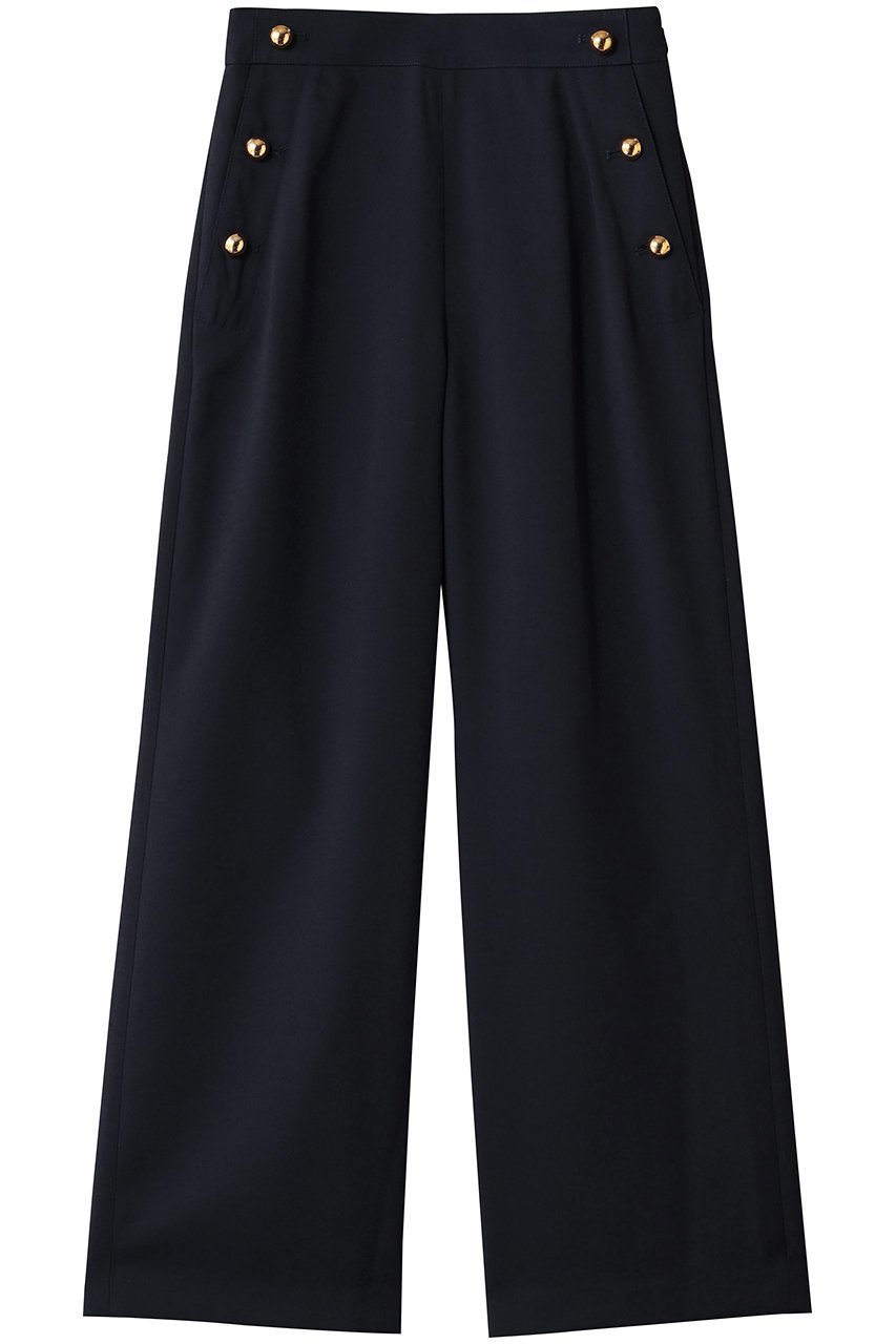 【アルアバイル/allureville】のホローツイルマリンパンツ インテリア・キッズ・メンズ・レディースファッション・服の通販 founy(ファニー) 　ファッション　Fashion　レディースファッション　Fashion for Women　パンツ　Pants & Trousers　カットソー　Cut and Sewn Top　ツイル　Twist, Twisted Detail　ネイビー|ID: prp329100004689304 ipo3291000000035585664