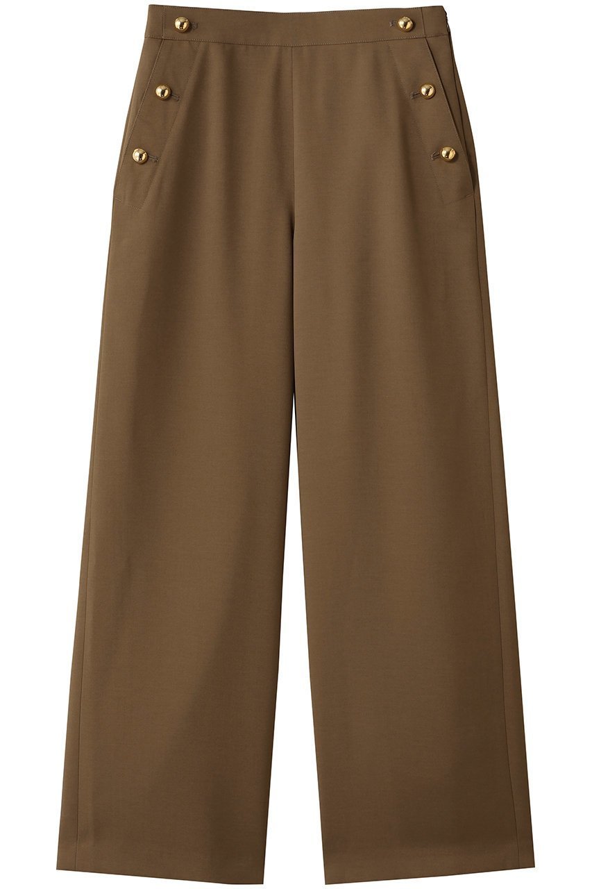 【アルアバイル/allureville】のホローツイルマリンパンツ インテリア・キッズ・メンズ・レディースファッション・服の通販 founy(ファニー) 　ファッション　Fashion　レディースファッション　Fashion for Women　パンツ　Pants & Trousers　カットソー　Cut and Sewn Top　ツイル　Twist, Twisted Detail　ブラウン|ID: prp329100004689304 ipo3291000000035585667