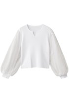 【アルアバイル/allureville】のチュールスリーブプルオーバー 人気、トレンドファッション・服の通販 founy(ファニー) ファッション Fashion レディースファッション Fashion for Women トップス・カットソー Cut & Sew Tops ニット Knit Tops & Sweaters カジュアルプルオーバー・ニットトップス Pullovers & Knit Tops / Casual Pullovers シアー Sheer, See-Through シンプル Simple, Minimal スリーブ Sleeve, Long Sleeve / Short Sleeve フェミニン Feminine, Girly 新作・新入荷 New Arrivals / New In thumbnail オフホワイト|ID: prp329100004689308 ipo3291000000033866654