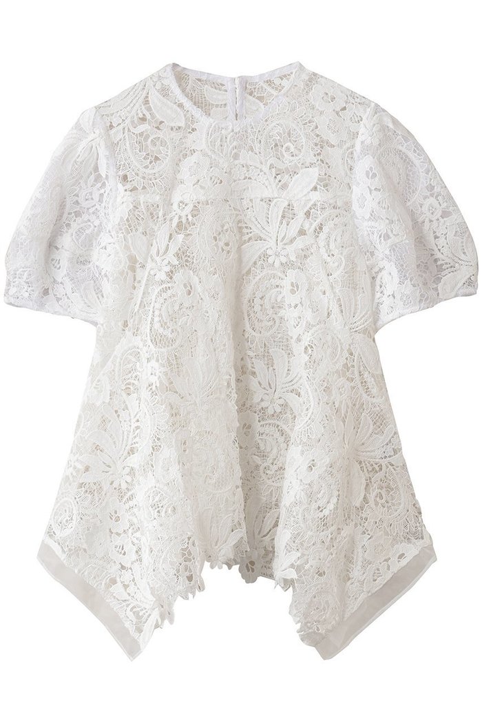 【アルアバイル/allureville】のコードレースブラウス インテリア・キッズ・メンズ・レディースファッション・服の通販 founy(ファニー) https://founy.com/ ファッション Fashion レディースファッション Fashion for Women トップス・カットソー Cut & Sew Tops シャツ・ブラウス・オフィスカジュアル Elegant Blouses & Button-Ups イレギュラーヘム Irregular Hem ショート Short, Short Length スリーブ Sleeve, Long Sleeve / Short Sleeve チュール Tulip, Tulip Motif デニム Denim, Jeans Material フレア Flare, Flared レース Lace, Lace Fabric |ID: prp329100004689311 ipo3291000000033866675