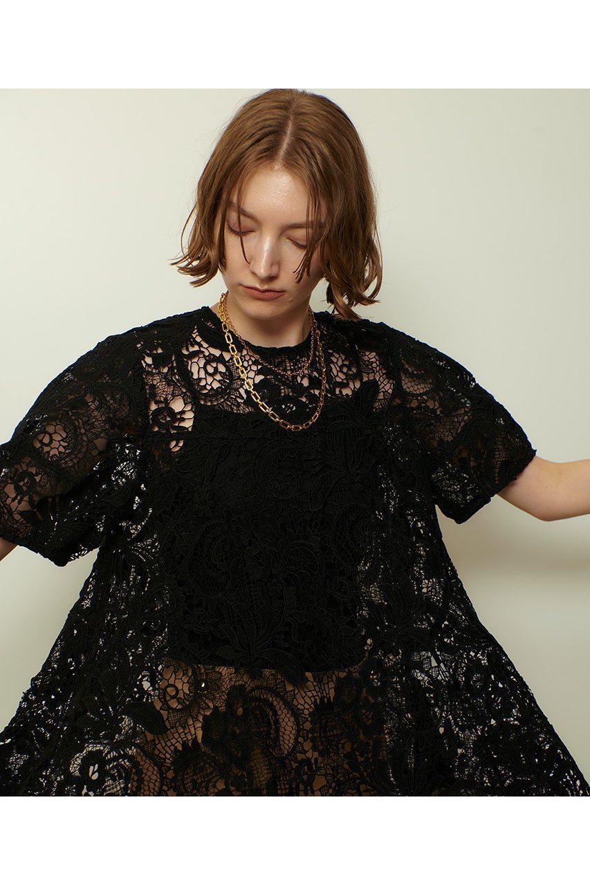 【アルアバイル/allureville】のコードレースブラウス 人気、トレンドファッション・服の通販 founy(ファニー) ファッション Fashion レディースファッション Fashion for Women トップス・カットソー Cut & Sew Tops シャツ・ブラウス・オフィスカジュアル Elegant Blouses & Button-Ups イレギュラーヘム Irregular Hem ショート Short, Short Length スリーブ Sleeve, Long Sleeve / Short Sleeve チュール Tulip, Tulip Motif デニム Denim, Jeans Material フレア Flare, Flared レース Lace, Lace Fabric other-6|ID: prp329100004689311 ipo3291000000034575966