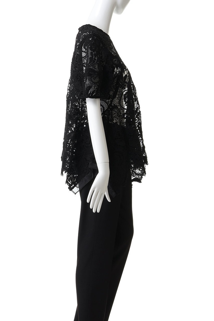 【アルアバイル/allureville】のコードレースブラウス 人気、トレンドファッション・服の通販 founy(ファニー) 　ファッション　Fashion　レディースファッション　Fashion for Women　トップス・カットソー　Cut & Sew Tops　シャツ・ブラウス・オフィスカジュアル　Elegant Blouses & Button-Ups　イレギュラーヘム　Irregular Hem　ショート　Short, Short Length　スリーブ　Sleeve, Long Sleeve / Short Sleeve　チュール　Tulip, Tulip Motif　デニム　Denim, Jeans Material　フレア　Flare, Flared　レース　Lace, Lace Fabric　other-3|ID: prp329100004689311 ipo3291000000036128616