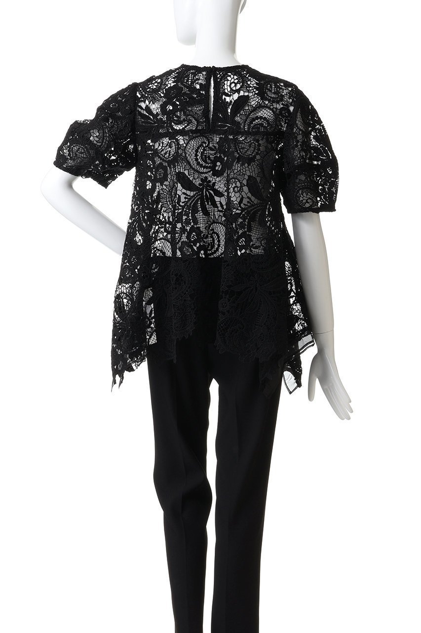 【アルアバイル/allureville】のコードレースブラウス 人気、トレンドファッション・服の通販 founy(ファニー) 　ファッション　Fashion　レディースファッション　Fashion for Women　トップス・カットソー　Cut & Sew Tops　シャツ・ブラウス・オフィスカジュアル　Elegant Blouses & Button-Ups　イレギュラーヘム　Irregular Hem　ショート　Short, Short Length　スリーブ　Sleeve, Long Sleeve / Short Sleeve　チュール　Tulip, Tulip Motif　デニム　Denim, Jeans Material　フレア　Flare, Flared　レース　Lace, Lace Fabric　other-4|ID: prp329100004689311 ipo3291000000036128617