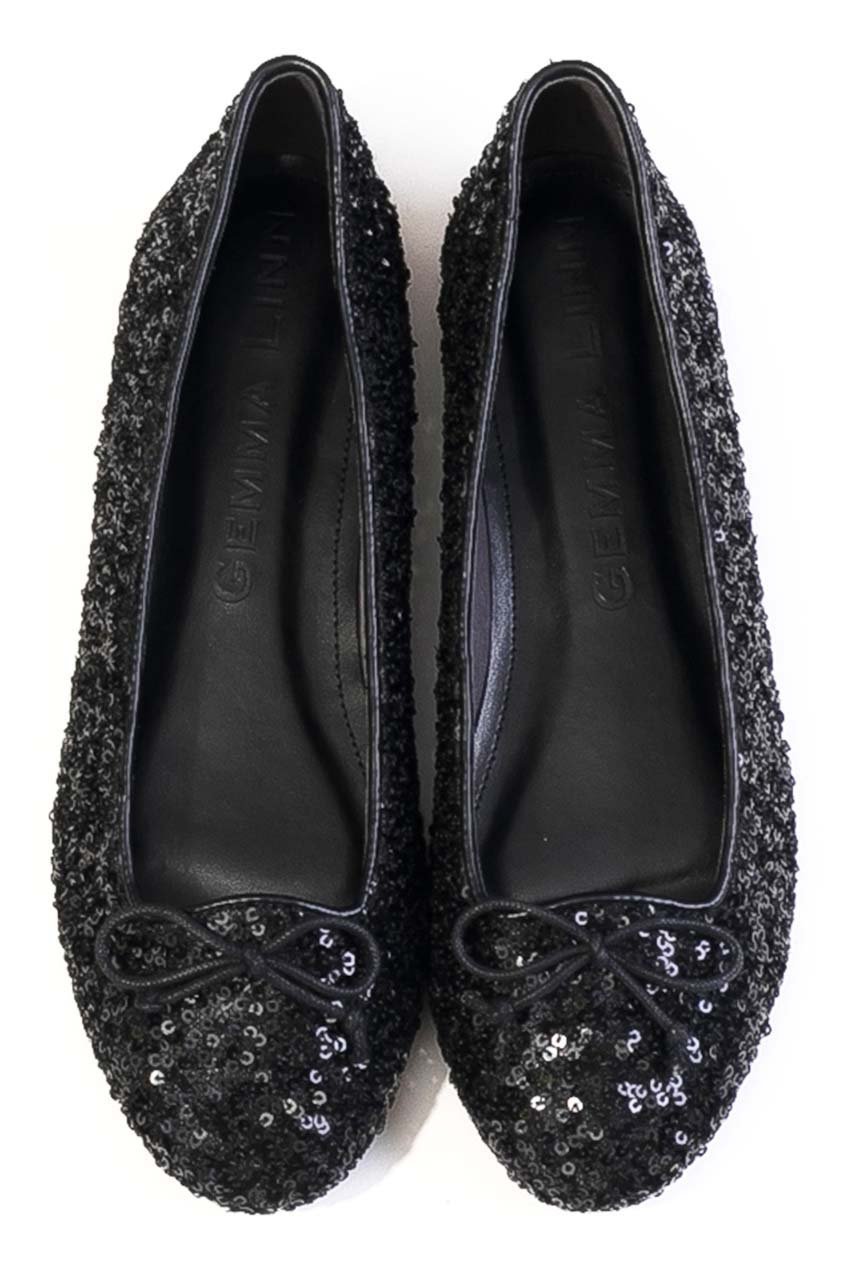 【ダニエラ アンド ジェマ/Daniella & GEMMA】のラウンドスパンコールバレエ インテリア・キッズ・メンズ・レディースファッション・服の通販 founy(ファニー) 　ファッション　Fashion　レディースファッション　Fashion for Women　クッション　Cushion, Throw Pillow　シューズ　Shoes, Footwear　スパンコール　Sequins, Sequin Embellishment　バレエ　Ballet, Ballet Style　フラット　Flat, Flat Shoes　ラウンド　Round, Round Neck　A/W・秋冬　Autumn/Winter　ブラック|ID: prp329100004689318 ipo3291000000035402753