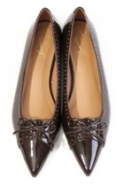 【ダニエラ アンド ジェマ/Daniella & GEMMA】のパンチングポインテッドパンプス ダークブラウンエナメル|ID: prp329100004689320 ipo3291000000036204108