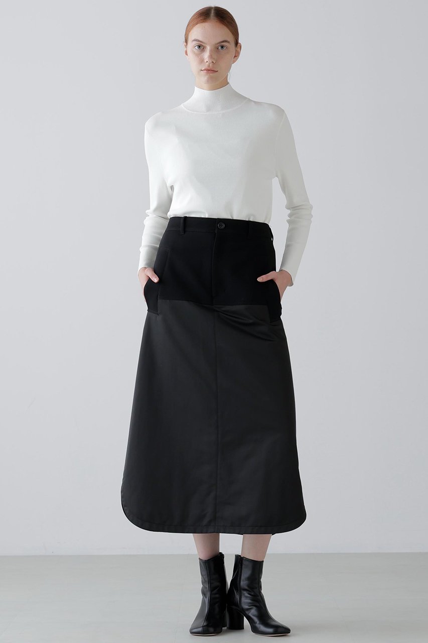 【アドーア/ADORE】のトリプルクロススカート 人気、トレンドファッション・服の通販 founy(ファニー) 　ファッション　Fashion　レディースファッション　Fashion for Women　スカート　Skirts　ロングスカート　Long Skirts / Maxi & Midi Skirts　キルティング　Quilted, Quilting　コンビ　Combo, Combination Style　スリット　Slit, Slit Detail　タフタ　Taffeta, Structured Fabric　ヘムライン　Hemline, Bottom Cut　ロング　Long, Long-Length　新作・新入荷　New Arrivals / New In　other-3|ID: prp329100004689324 ipo3291000000033866775