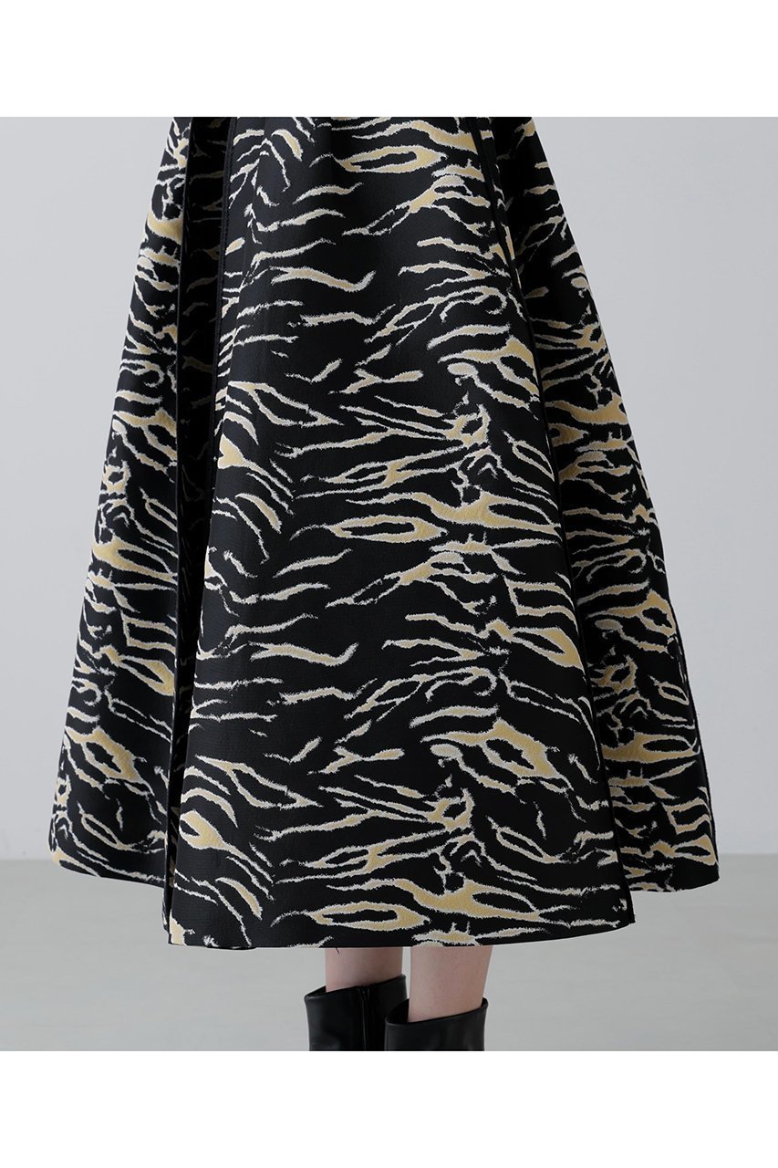 【アドーア/ADORE】のゼブラジャガードスカート 人気、トレンドファッション・服の通販 founy(ファニー) 　ファッション　Fashion　レディースファッション　Fashion for Women　スカート　Skirts　ロングスカート　Long Skirts / Maxi & Midi Skirts　コンパクト　Compact, Small Size　ジャカード／ジャガード　Jacquard, Woven Pattern　フォルム　Silhouette, Form　フレア　Flare, Flared　モチーフ　Motif, Design Theme　ロング　Long, Long-Length　新作・新入荷　New Arrivals / New In　other-5|ID: prp329100004689326 ipo3291000000033866791