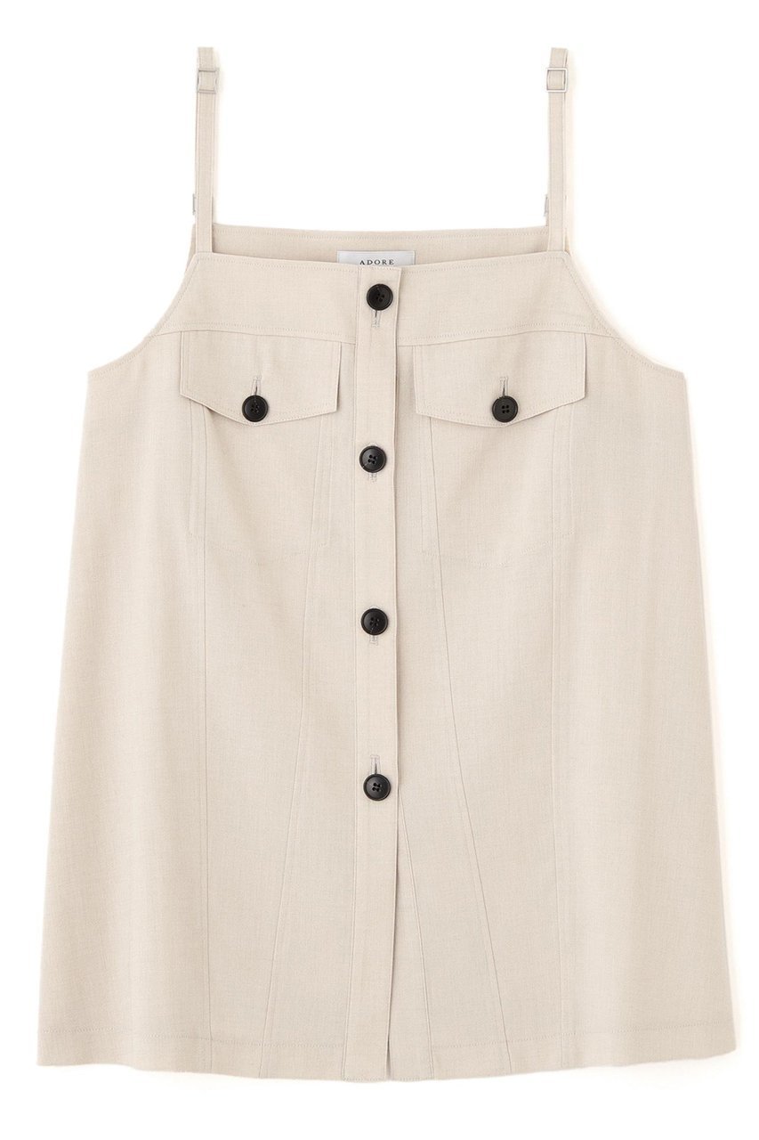 【アドーア/ADORE】のクリアドライツイルブラウス 人気、トレンドファッション・服の通販 founy(ファニー) 　ファッション　Fashion　レディースファッション　Fashion for Women　トップス・カットソー　Cut & Sew Tops　キャミソール&ノースリーブ　Camisoles & Sleeveless Tops　シャツ・ブラウス・オフィスカジュアル　Elegant Blouses & Button-Ups　ストリング　String, Drawstring　ツイル　Twist, Twisted Detail　デニム　Denim, Jeans Material　ノースリーブ　Sleeveless, No-Sleeve　 other-1|ID: prp329100004689332 ipo3291000000035840652