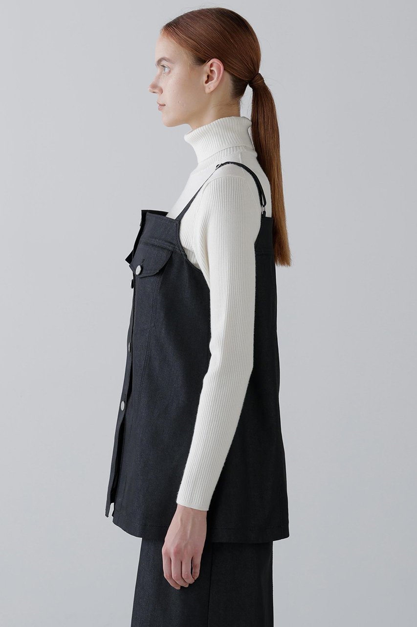 【アドーア/ADORE】のデニムライクストレッチブラウス 人気、トレンドファッション・服の通販 founy(ファニー) 　ファッション　Fashion　レディースファッション　Fashion for Women　トップス・カットソー　Cut & Sew Tops　キャミソール&ノースリーブ　Camisoles & Sleeveless Tops　シャツ・ブラウス・オフィスカジュアル　Elegant Blouses & Button-Ups　クール　Cool, Chic　ストリング　String, Drawstring　ストレッチ　Stretch, Stretchy Fabric　デニム　Denim, Jeans Material　ノースリーブ　Sleeveless, No-Sleeve　新作・新入荷　New Arrivals / New In　other-3|ID: prp329100004689334 ipo3291000000033866838