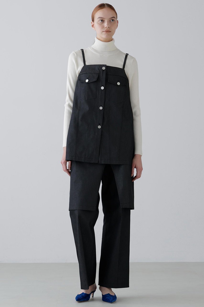 【アドーア/ADORE】のデニムライクストレッチブラウス 人気、トレンドファッション・服の通販 founy(ファニー) 　ファッション　Fashion　レディースファッション　Fashion for Women　トップス・カットソー　Cut & Sew Tops　キャミソール&ノースリーブ　Camisoles & Sleeveless Tops　シャツ・ブラウス・オフィスカジュアル　Elegant Blouses & Button-Ups　クール　Cool, Chic　ストリング　String, Drawstring　ストレッチ　Stretch, Stretchy Fabric　デニム　Denim, Jeans Material　ノースリーブ　Sleeveless, No-Sleeve　other-2|ID: prp329100004689334 ipo3291000000035358124