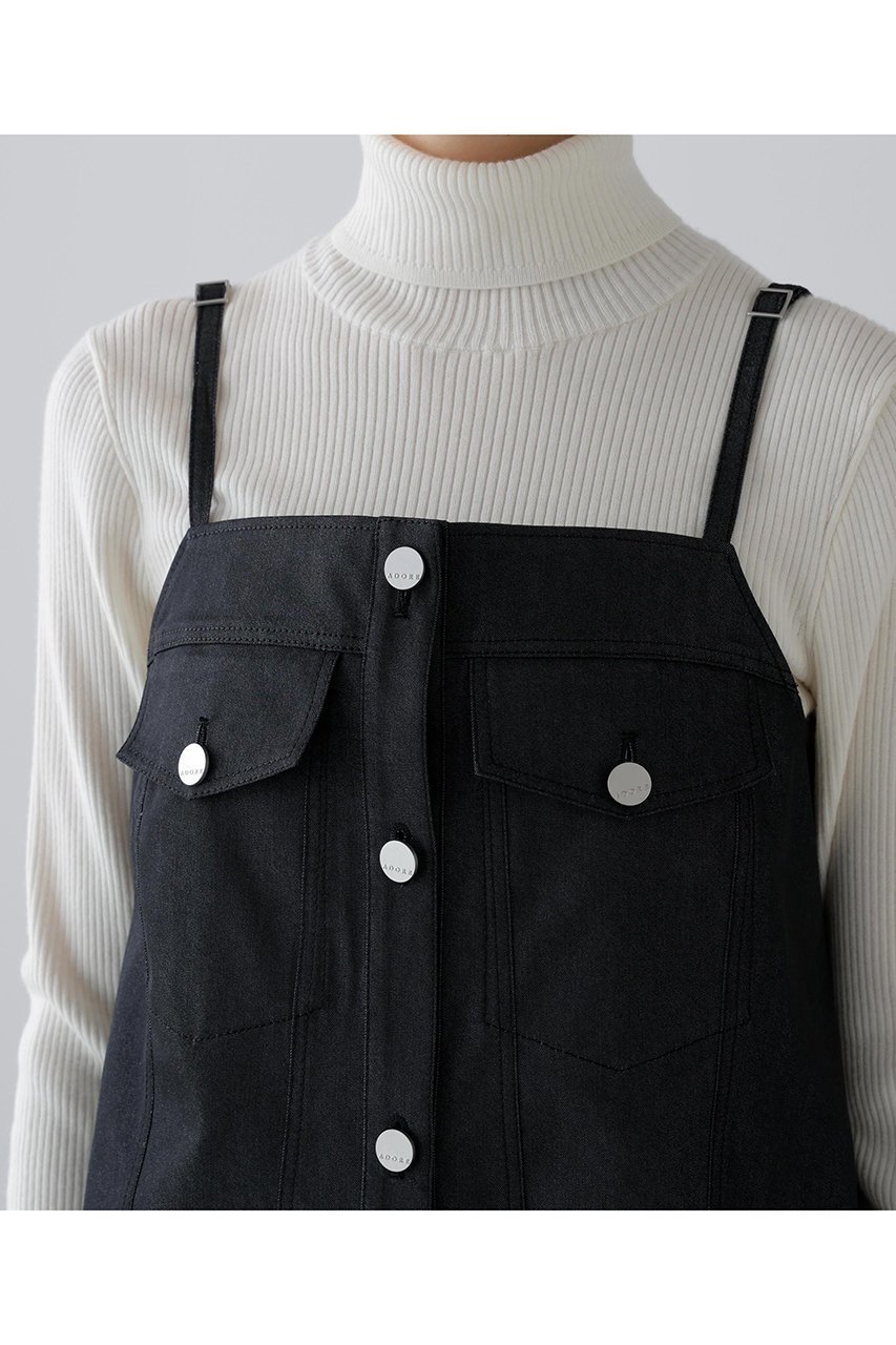 【アドーア/ADORE】のデニムライクストレッチブラウス 人気、トレンドファッション・服の通販 founy(ファニー) 　ファッション　Fashion　レディースファッション　Fashion for Women　トップス・カットソー　Cut & Sew Tops　キャミソール&ノースリーブ　Camisoles & Sleeveless Tops　シャツ・ブラウス・オフィスカジュアル　Elegant Blouses & Button-Ups　クール　Cool, Chic　ストリング　String, Drawstring　ストレッチ　Stretch, Stretchy Fabric　デニム　Denim, Jeans Material　ノースリーブ　Sleeveless, No-Sleeve　other-5|ID: prp329100004689334 ipo3291000000035358128