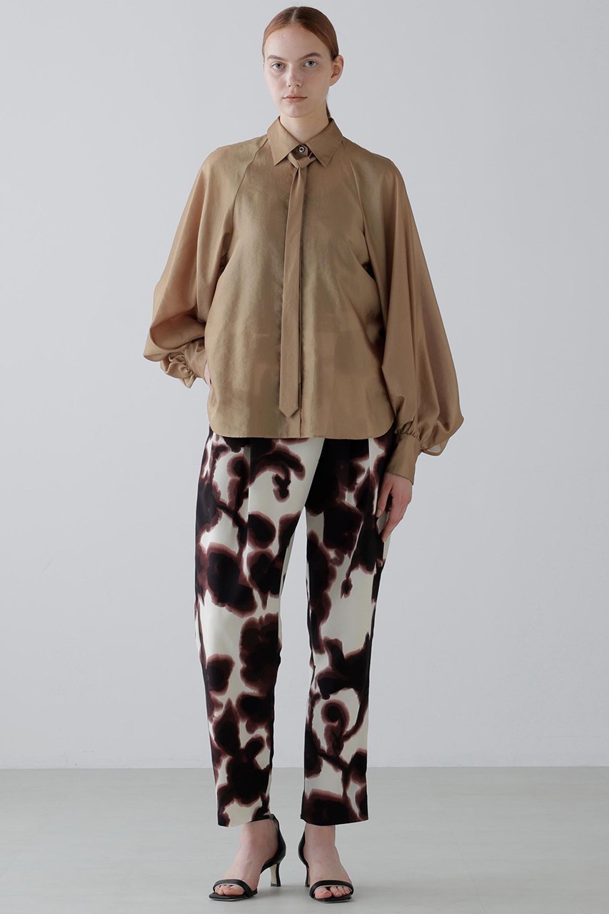 【アドーア/ADORE】のシルキーオーガンブラウス 人気、トレンドファッション・服の通販 founy(ファニー) 　ファッション　Fashion　レディースファッション　Fashion for Women　トップス・カットソー　Cut & Sew Tops　シャツ・ブラウス・オフィスカジュアル　Elegant Blouses & Button-Ups　オーガンジー　Organza Fabric　シアー　Sheer, See-Through　シルク　Silk, 100% Silk　スリーブ　Sleeve, Long Sleeve / Short Sleeve　モダン　Modern, Contemporary　ロング　Long, Long-Length　新作・新入荷　New Arrivals / New In　other-3|ID: prp329100004689336 ipo3291000000033866856