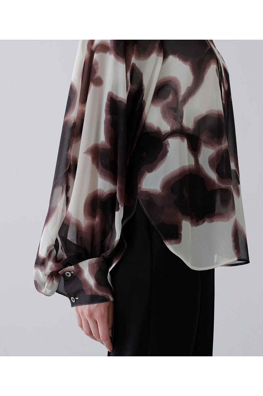 【アドーア/ADORE】のロールシャッハプリントブラウス 人気、トレンドファッション・服の通販 founy(ファニー) 　ファッション　Fashion　レディースファッション　Fashion for Women　トップス・カットソー　Cut & Sew Tops　シャツ・ブラウス・オフィスカジュアル　Elegant Blouses & Button-Ups　シフォン　Chiffon, Lightweight Fabric　スリーブ　Sleeve, Long Sleeve / Short Sleeve　フェミニン　Feminine, Girly　プリント　Print, Printed Pattern　モダン　Modern, Contemporary　ロング　Long, Long-Length　新作・新入荷　New Arrivals / New In　other-7|ID: prp329100004689338 ipo3291000000033866872