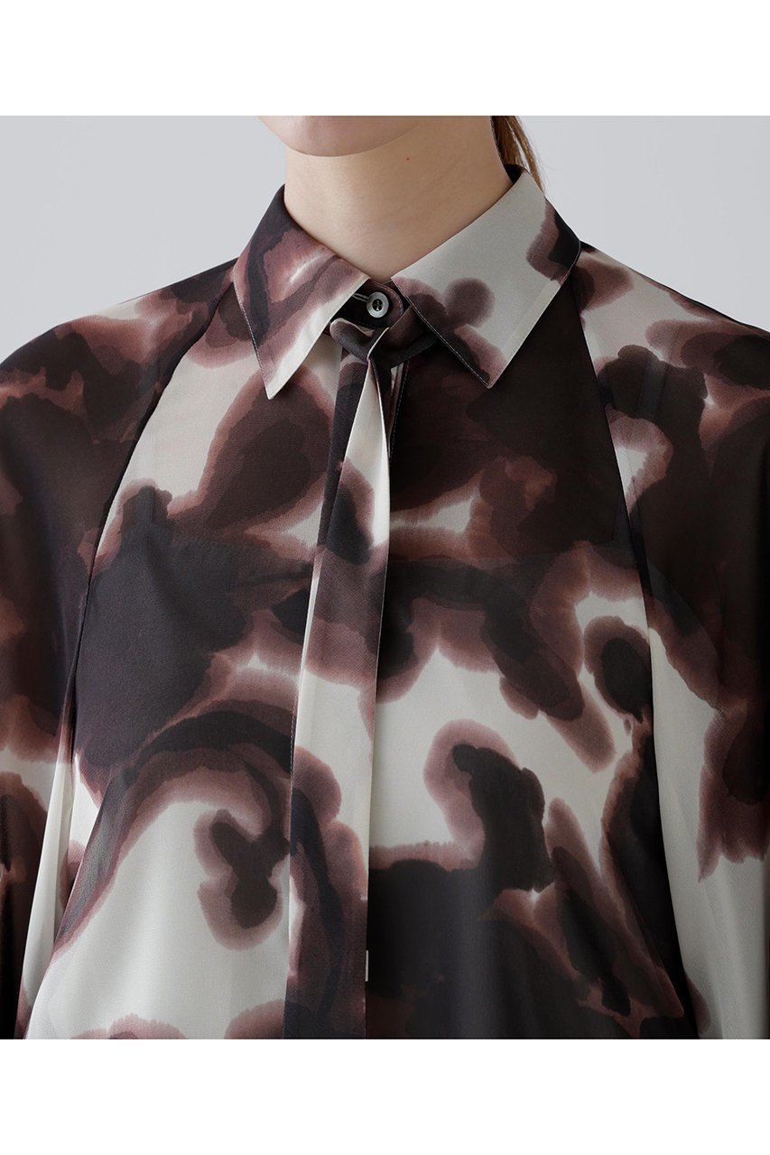 【アドーア/ADORE】のロールシャッハプリントブラウス 人気、トレンドファッション・服の通販 founy(ファニー) 　ファッション　Fashion　レディースファッション　Fashion for Women　トップス・カットソー　Cut & Sew Tops　シャツ・ブラウス・オフィスカジュアル　Elegant Blouses & Button-Ups　シフォン　Chiffon, Lightweight Fabric　スリーブ　Sleeve, Long Sleeve / Short Sleeve　フェミニン　Feminine, Girly　プリント　Print, Printed Pattern　モダン　Modern, Contemporary　ロング　Long, Long-Length　other-5|ID: prp329100004689338 ipo3291000000036204160