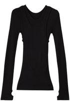 【デザイン ワークス/DESIGN WORKS】の【HAKUJI】Wool rib layerd レイヤードロングスリーブプルオーバー ブラック|ID:prp329100004689352