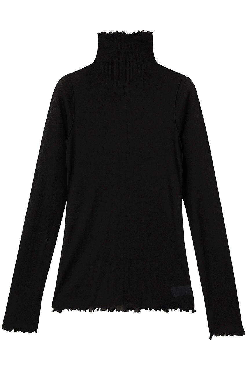 【デザイン ワークス/DESIGN WORKS】の【HAKUJI】Sheer rib high neck シアープルオーバー インテリア・キッズ・メンズ・レディースファッション・服の通販 founy(ファニー) 　ファッション　Fashion　レディースファッション　Fashion for Women　トップス・カットソー　Cut & Sew Tops　シャツ・ブラウス・オフィスカジュアル　Elegant Blouses & Button-Ups　ロングTシャツ・Tシャツ　Longline T-Shirts & Tees　カジュアルプルオーバー・ニットトップス　Pullovers & Knit Tops / Casual Pullovers　カットソー・ベーシックTシャツ　Cut-and-Sewn Tops / Stretch Tees & Basics　インナー　Innerwear　シンプル　Simple, Minimal　スリーブ　Sleeve, Long Sleeve / Short Sleeve　フィット　Fit, Slim Fit　フェミニン　Feminine, Girly　ボトルネック　Bottle Neck, Mock Neck　ロング　Long, Long-Length　新作・新入荷　New Arrivals / New In　ブラック|ID: prp329100004689356 ipo3291000000033866994