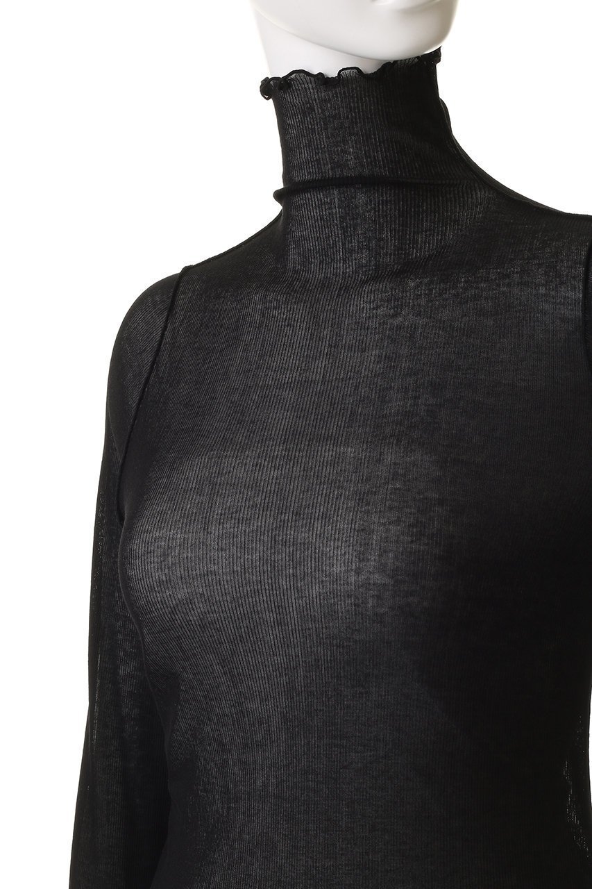 【デザイン ワークス/DESIGN WORKS】の【HAKUJI】Sheer rib high neck シアープルオーバー 人気、トレンドファッション・服の通販 founy(ファニー) 　ファッション　Fashion　レディースファッション　Fashion for Women　トップス・カットソー　Cut & Sew Tops　シャツ・ブラウス・オフィスカジュアル　Elegant Blouses & Button-Ups　ロングTシャツ・Tシャツ　Longline T-Shirts & Tees　カジュアルプルオーバー・ニットトップス　Pullovers & Knit Tops / Casual Pullovers　カットソー・ベーシックTシャツ　Cut-and-Sewn Tops / Stretch Tees & Basics　インナー　Innerwear　シンプル　Simple, Minimal　スリーブ　Sleeve, Long Sleeve / Short Sleeve　フィット　Fit, Slim Fit　フェミニン　Feminine, Girly　ボトルネック　Bottle Neck, Mock Neck　ロング　Long, Long-Length　新作・新入荷　New Arrivals / New In　other-5|ID: prp329100004689356 ipo3291000000033867000