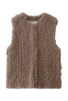 【プルミエ アロンディスモン/1er Arrondissement】のカシミアファーベスト ブラウン|ID:prp329100004689364