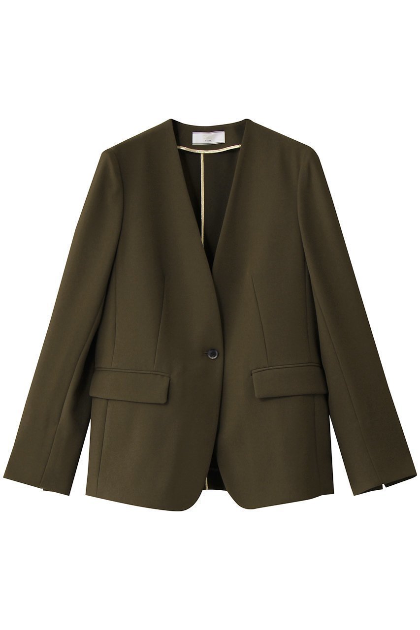【ベイジ,/BEIGE,】のALAINA(アライナ)/ALAINA / Vネックカラージャケット インテリア・キッズ・メンズ・レディースファッション・服の通販 founy(ファニー) 　ファッション　Fashion　レディースファッション　Fashion for Women　アウター　Coat / Outerwear Collection　レディースジャケット・軽アウター　Jackets　おすすめ　Recommended / Our Picks　エレガント 上品　Elegant　ジャケット　Jacket, Outerwear　ストレッチ　Stretch, Stretchy Fabric　セットアップ　Set-Up, Coordinated Outfit　新作・新入荷　New Arrivals / New In　Khaki|ID: prp329100004689374 ipo3291000000033867105