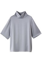 【ベイジ,/BEIGE,】のLLOYD(ロイド)/ハンマーサテンロールカラー半袖ブラウス Dull Blue|ID:prp329100004689376