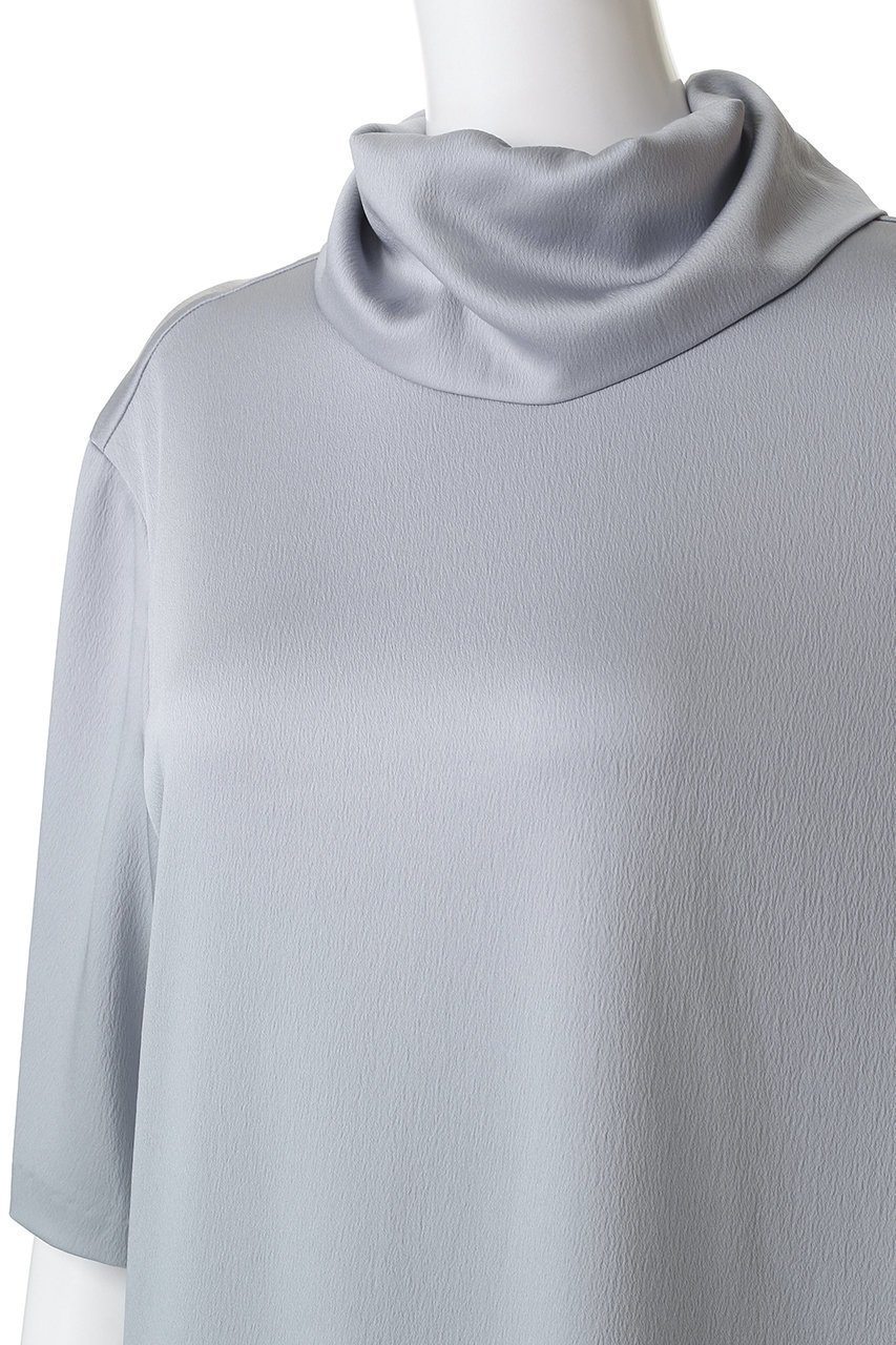 【ベイジ,/BEIGE,】のLLOYD(ロイド)/ハンマーサテンロールカラー半袖ブラウス 人気、トレンドファッション・服の通販 founy(ファニー) 　ファッション　Fashion　レディースファッション　Fashion for Women　トップス・カットソー　Cut & Sew Tops　シャツ・ブラウス・オフィスカジュアル　Elegant Blouses & Button-Ups　おすすめ　Recommended / Our Picks　とろみ　Fluid, Flowy Fabric　サテン　Satin, Glossy Fabric　ショート　Short, Short Length　シンプル　Simple, Minimal　スリーブ　Sleeve, Long Sleeve / Short Sleeve　セットアップ　Set-Up, Coordinated Outfit　半袖　Short Sleeve, Half Sleeve　新作・新入荷　New Arrivals / New In　other-5|ID: prp329100004689376 ipo3291000000033867128