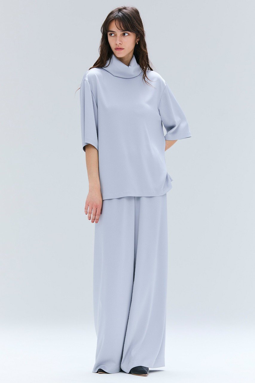 【ベイジ,/BEIGE,】のLLOYD(ロイド)/ハンマーサテンロールカラー半袖ブラウス 人気、トレンドファッション・服の通販 founy(ファニー)  ファッション Fashion レディースファッション Fashion for Women トップス・カットソー Cut & Sew Tops シャツ・ブラウス・オフィスカジュアル Elegant Blouses & Button-Ups おすすめ Recommended / Our Picks とろみ Fluid, Flowy Fabric サテン Satin, Glossy Fabric ショート Short, Short Length シンプル Simple, Minimal スリーブ Sleeve, Long Sleeve / Short Sleeve セットアップ Set-Up, Coordinated Outfit 半袖 Short Sleeve, Half Sleeve other-6|ID: prp329100004689376 ipo3291000000034308077