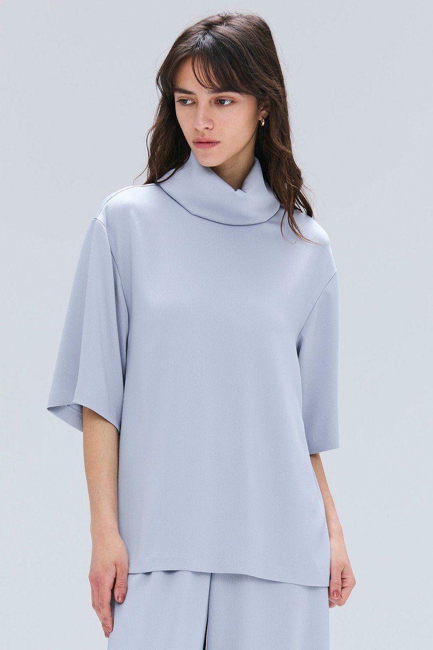 【ベイジ,/BEIGE,】のLLOYD(ロイド)/ハンマーサテンロールカラー半袖ブラウス 人気、トレンドファッション・服の通販 founy(ファニー)  ファッション Fashion レディースファッション Fashion for Women トップス・カットソー Cut & Sew Tops シャツ・ブラウス・オフィスカジュアル Elegant Blouses & Button-Ups おすすめ Recommended / Our Picks とろみ Fluid, Flowy Fabric サテン Satin, Glossy Fabric ショート Short, Short Length シンプル Simple, Minimal スリーブ Sleeve, Long Sleeve / Short Sleeve セットアップ Set-Up, Coordinated Outfit 半袖 Short Sleeve, Half Sleeve other-7|ID: prp329100004689376 ipo3291000000034308078