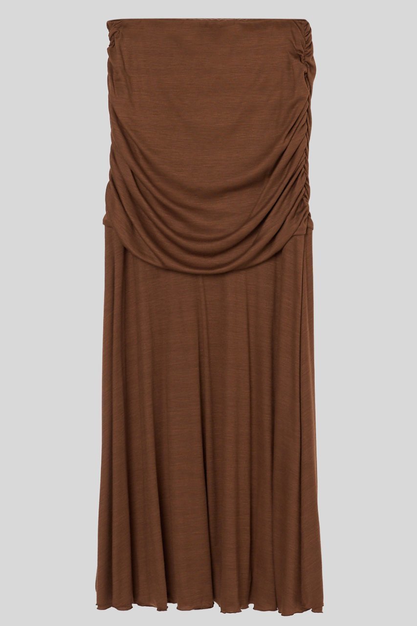 【イロット/IIROT】のハイゲージ ウールスカート 人気、トレンドファッション・服の通販 founy(ファニー) 　ファッション　Fashion　レディースファッション　Fashion for Women　スカート　Skirts　ワンピース　Dresses　エレガント 上品　Elegant　チュニック　Tunic, Long Top　ドレープ　Drape, Draping Fabric　ロング　Long, Long-Length　other-2|ID: prp329100004689380 ipo3291000000035358171