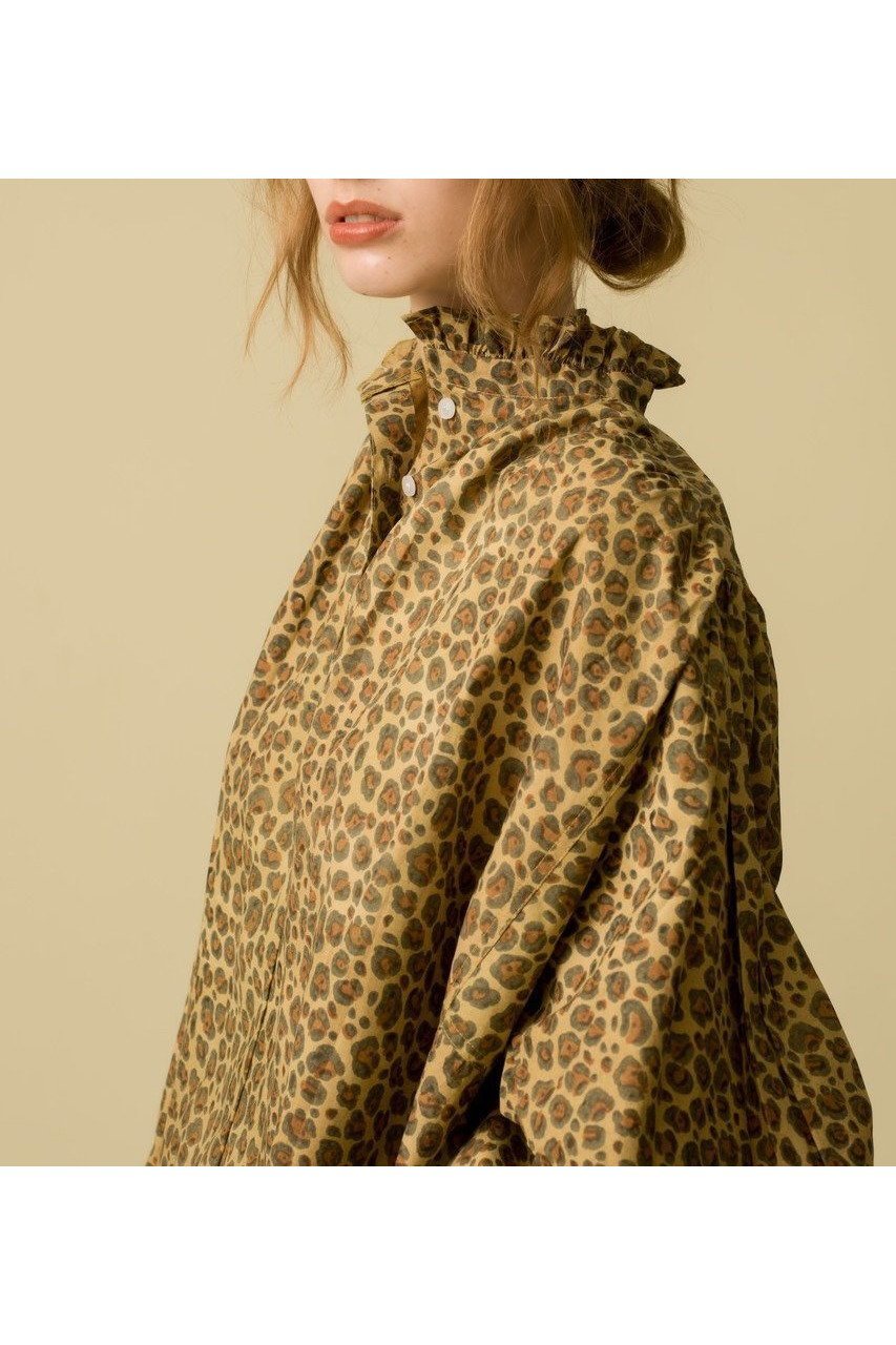 【エスゼット ブロックプリント/SZ Blockprints】のKALI TOP LEOPARD フリルスタンドカラーシャツ 人気、トレンドファッション・服の通販 founy(ファニー) 　ファッション　Fashion　レディースファッション　Fashion for Women　トップス・カットソー　Cut & Sew Tops　シャツ・ブラウス・オフィスカジュアル　Elegant Blouses & Button-Ups　エレガント 上品　Elegant　ギャザー　Gathered, Ruffled　スタンド　Stand Collar, Upright Stand　スリーブ　Sleeve, Long Sleeve / Short Sleeve　フリル　Frill, Ruffle　レオパード　Leopard, Animal Print　ロング　Long, Long-Length　新作・新入荷　New Arrivals / New In　other-6|ID: prp329100004689381 ipo3291000000033867184