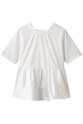 【ミディウミソリッド/MIDIUMISOLID】 woven switching 2way peplum トップ人気、トレンドファッション・服の通販 founy(ファニー) ファッション Fashion レディースファッション Fashion for Women トップス・カットソー Cut & Sew Tops シャツ・ブラウス・オフィスカジュアル Elegant Blouses & Button-Ups ロングTシャツ・Tシャツ Longline T-Shirts & Tees カットソー・ベーシックTシャツ Cut-and-Sewn Tops / Stretch Tees & Basics なめらか Smooth, Silky Texture カットソー Cut and Sewn Top ショート Short, Short Length スリーブ Sleeve, Long Sleeve / Short Sleeve ペプラム Peplum, Flared Hem ボトム Bottoms, Lower Wear エレガント 上品 Elegant 新作・新入荷 New Arrivals / New In |ID:prp329100004689389