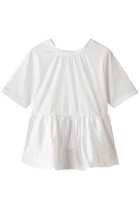 【ミディウミソリッド/MIDIUMISOLID】のwoven switching 2way peplum トップ 人気、トレンドファッション・服の通販 founy(ファニー) ファッション Fashion レディースファッション Fashion for Women トップス・カットソー Cut & Sew Tops シャツ・ブラウス・オフィスカジュアル Elegant Blouses & Button-Ups ロングTシャツ・Tシャツ Longline T-Shirts & Tees カットソー・ベーシックTシャツ Cut-and-Sewn Tops / Stretch Tees & Basics なめらか Smooth, Silky Texture カットソー Cut and Sewn Top ショート Short, Short Length スリーブ Sleeve, Long Sleeve / Short Sleeve ペプラム Peplum, Flared Hem ボトム Bottoms, Lower Wear エレガント 上品 Elegant 新作・新入荷 New Arrivals / New In thumbnail off white|ID: prp329100004689389 ipo3291000000033867231
