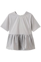 【ミディウミソリッド/MIDIUMISOLID】のwoven switching 2way peplum トップ 人気、トレンドファッション・服の通販 founy(ファニー) ファッション Fashion レディースファッション Fashion for Women トップス・カットソー Cut & Sew Tops シャツ・ブラウス・オフィスカジュアル Elegant Blouses & Button-Ups ロングTシャツ・Tシャツ Longline T-Shirts & Tees カットソー・ベーシックTシャツ Cut-and-Sewn Tops / Stretch Tees & Basics なめらか Smooth, Silky Texture カットソー Cut and Sewn Top ショート Short, Short Length スリーブ Sleeve, Long Sleeve / Short Sleeve ペプラム Peplum, Flared Hem ボトム Bottoms, Lower Wear エレガント 上品 Elegant 新作・新入荷 New Arrivals / New In thumbnail l.gray|ID: prp329100004689389 ipo3291000000033867232